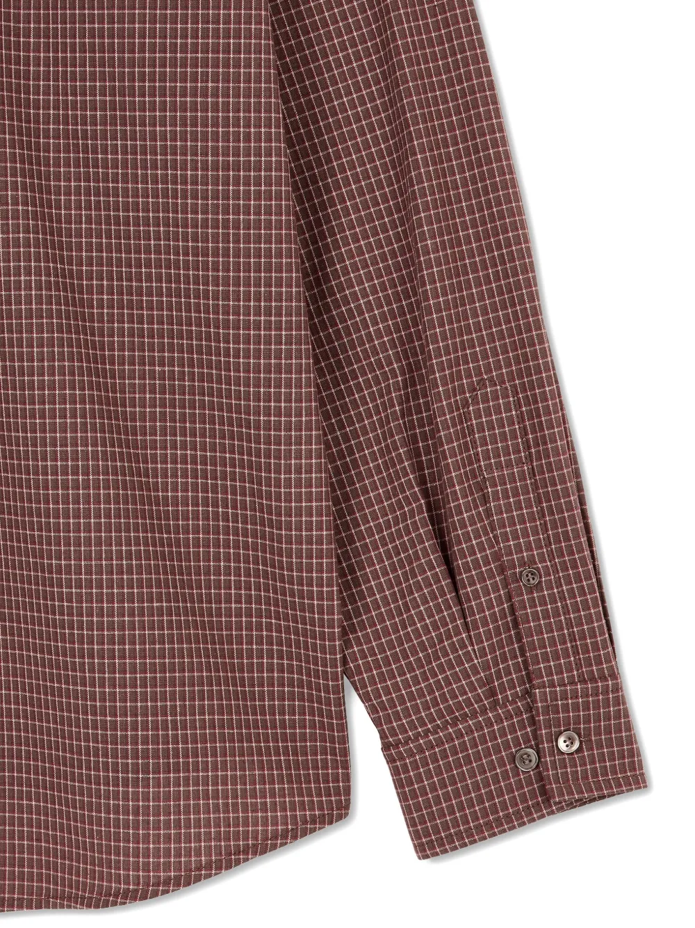 Studio Tomboy Checked Cotton Shirt In Brown