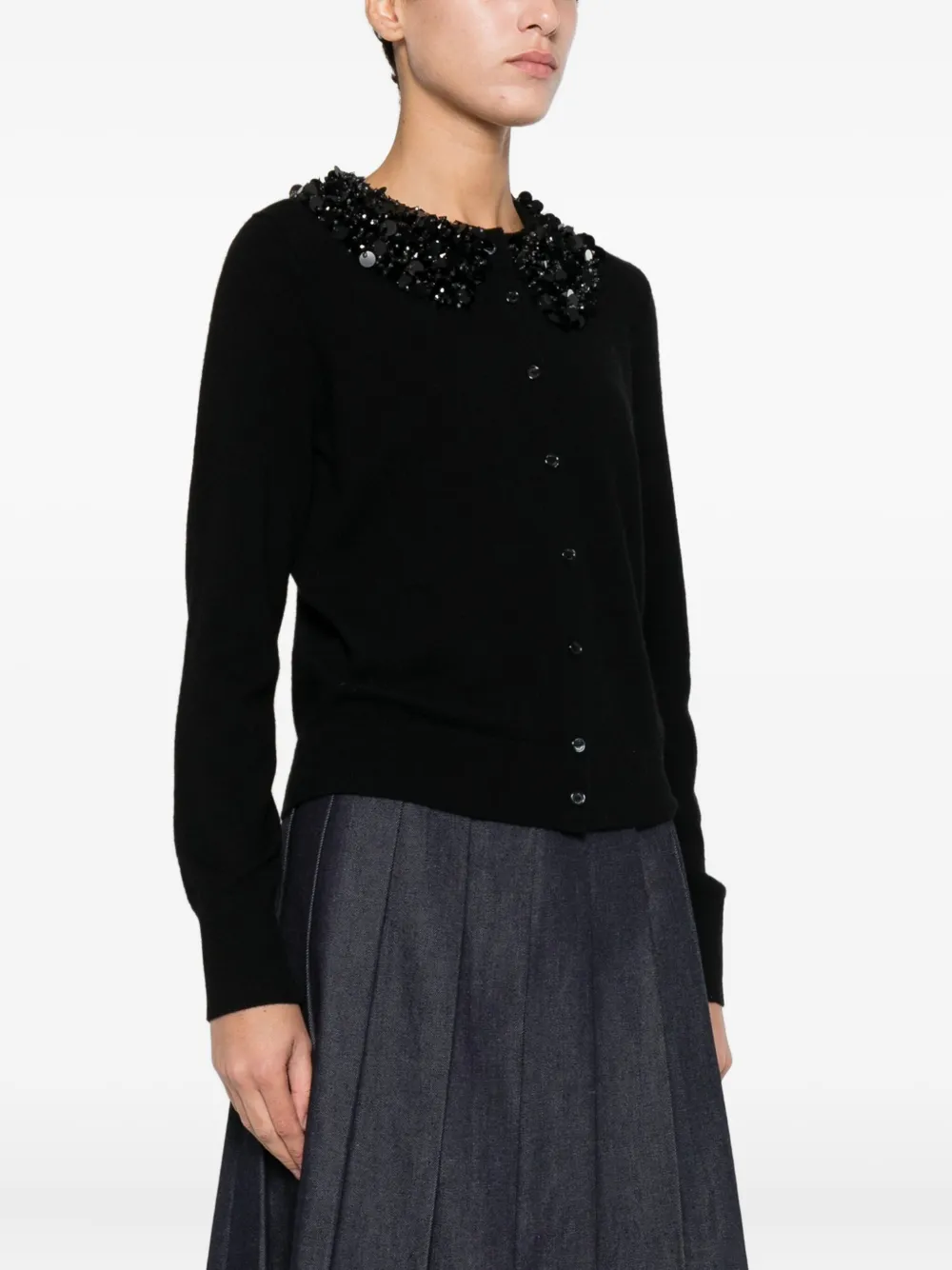 Ulla Johnson Sequin-embellished Cardigan In Black