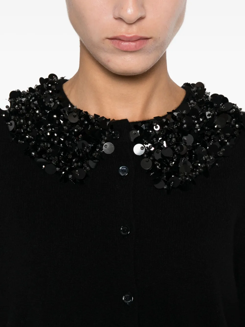 Ulla Johnson Sequin-embellished Cardigan In Black