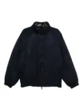 Emporio Armani tonal-logo press-studs jacket - Blue