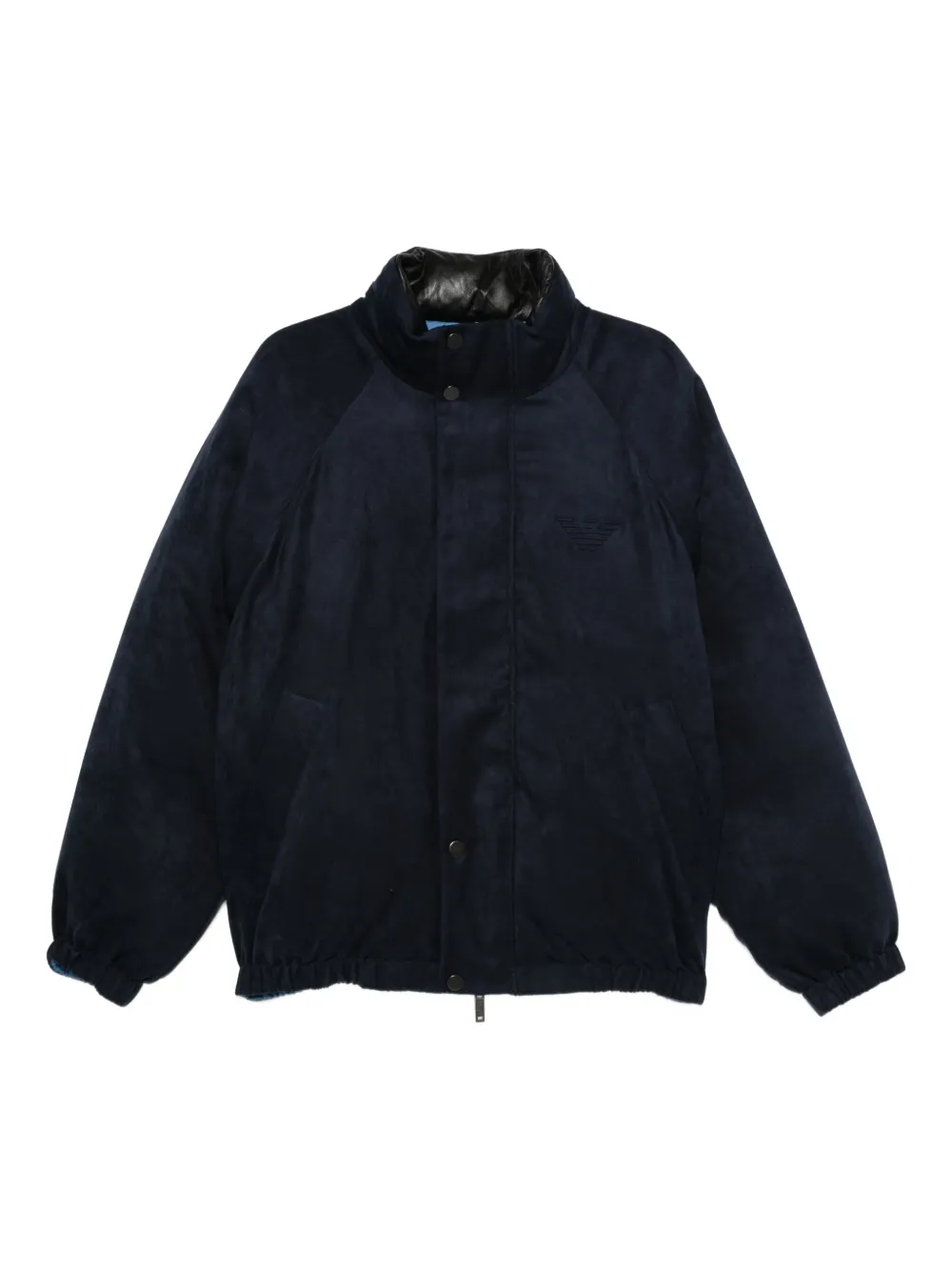 Emporio Armani tonal-logo press-studs jacket | Blue | Image 1
