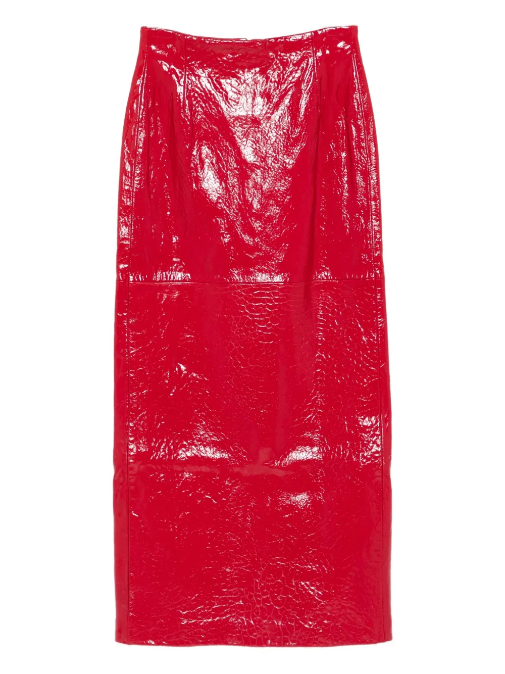 Cassell embossed-effect midi skirt | Red | Image 1