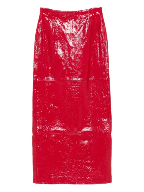 Cassell embossed-effect midi skirt