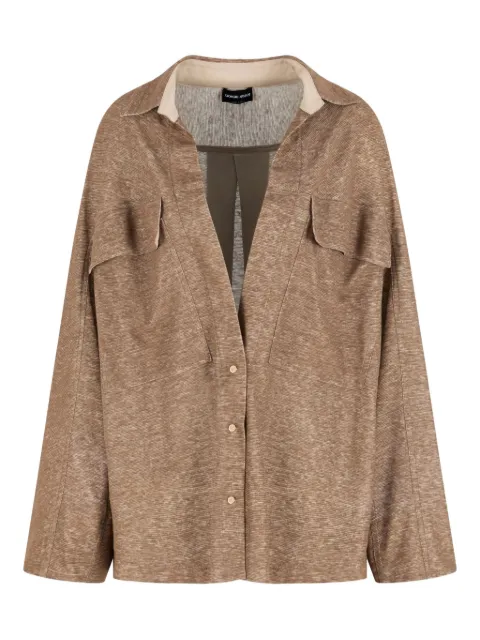 Giorgio Armani button-fastening flap-pocket shirt
