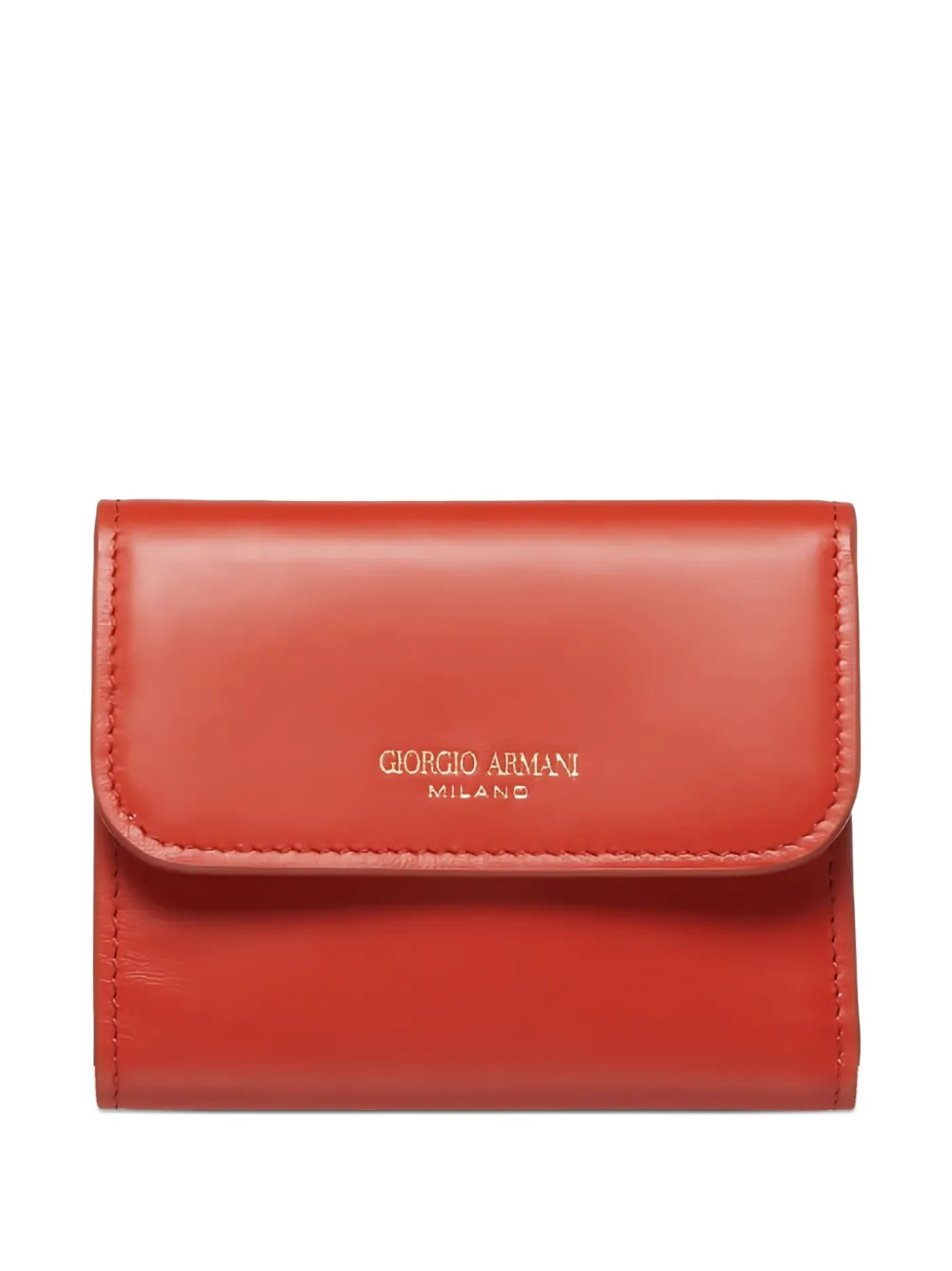 Giorgio Armani trifold leather logo-plaque wallet | Orange | Image 1