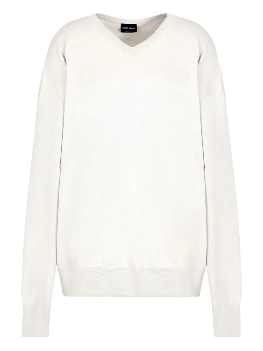 Giorgio Armani Maglione con scollo a V - Toni neutri