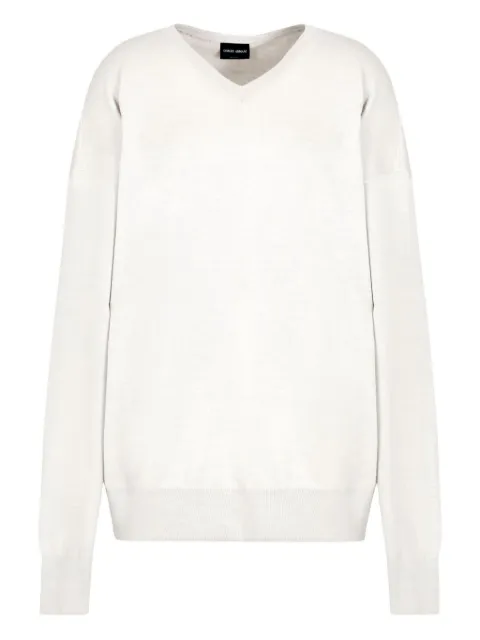 Giorgio Armani V-neck long-sleeve sweater