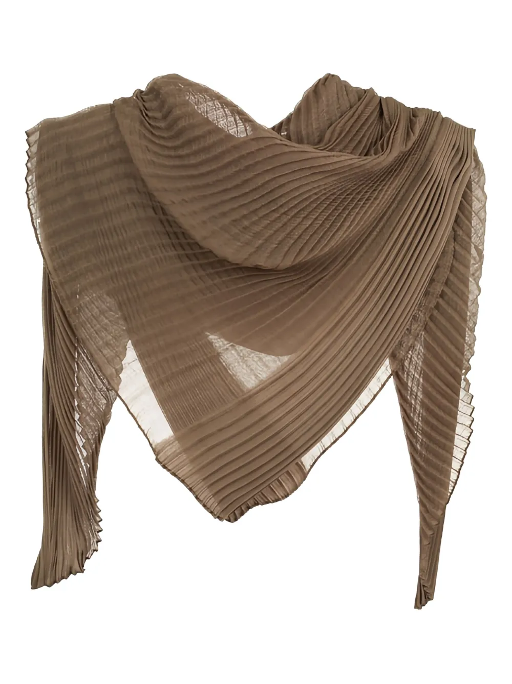 Giorgio Armani pleated scarf - Bruin