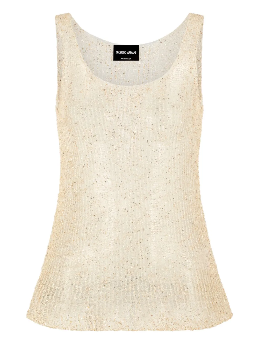 Giorgio Armani sequin-embellished top | Neutrals | Image 1