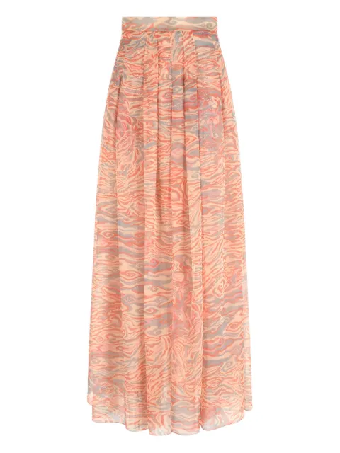 Giorgio Armani pleated print maxi skirt