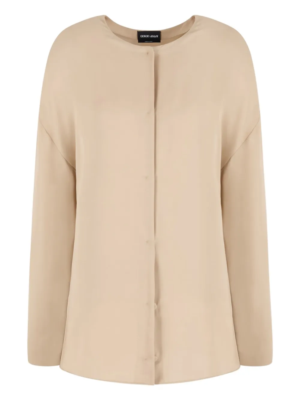 Giorgio Armani button-front long-sleeve shirt | Neutrals | Image 1