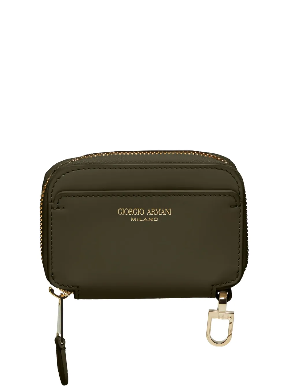 Giorgio Armani zip-around leather wallet | Green | Image 1