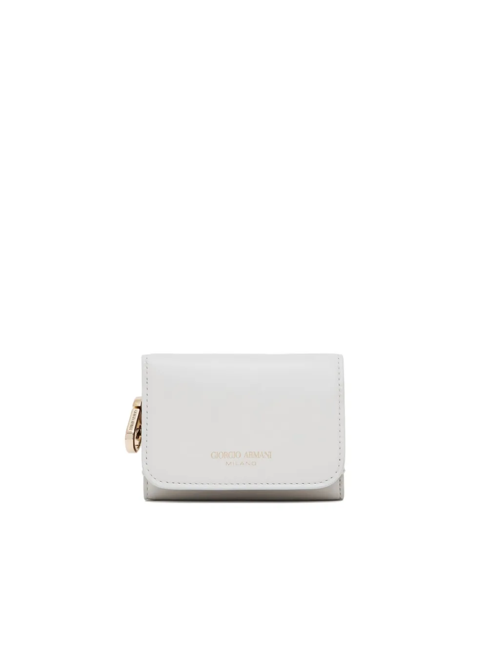 Giorgio Armani Leren portemonnee met gesp - Grijs