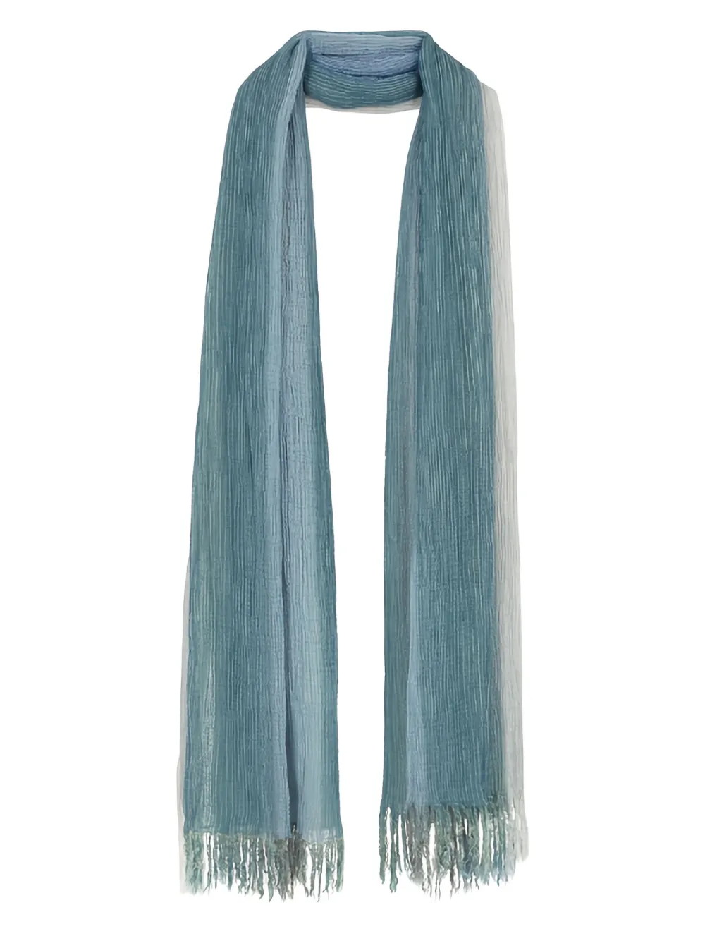 Giorgio Armani ombre fringed scarf - Blauw