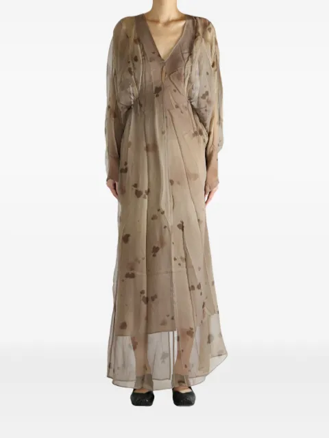 YANGKEHAN V-neck batwing-sleeve maxi dress