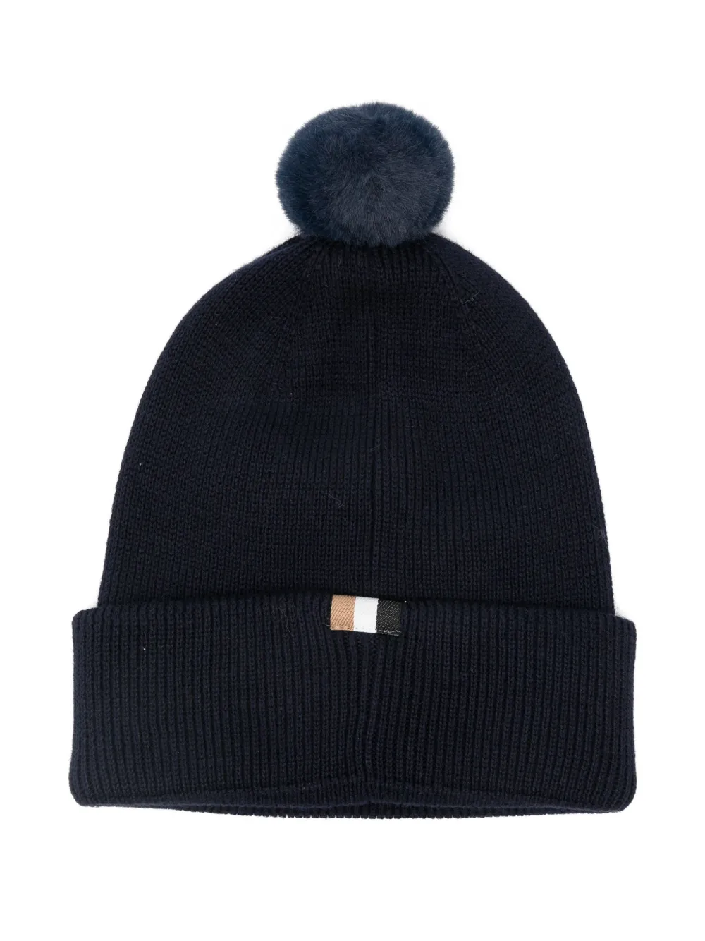 BOSS pom-pom embellished beanie | Boys knitted hats | Image 2