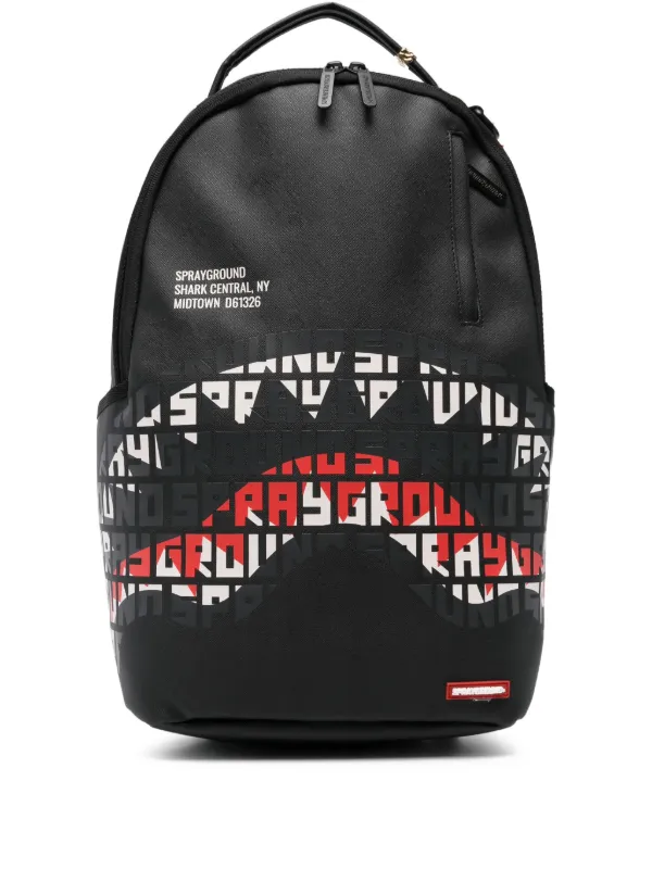 SPRAYGROUND バックパック　リュック　シャーク　ロゴ　ブラック　黒 NWT Sprayground Shark Central Double Trouble Backpack | eBay