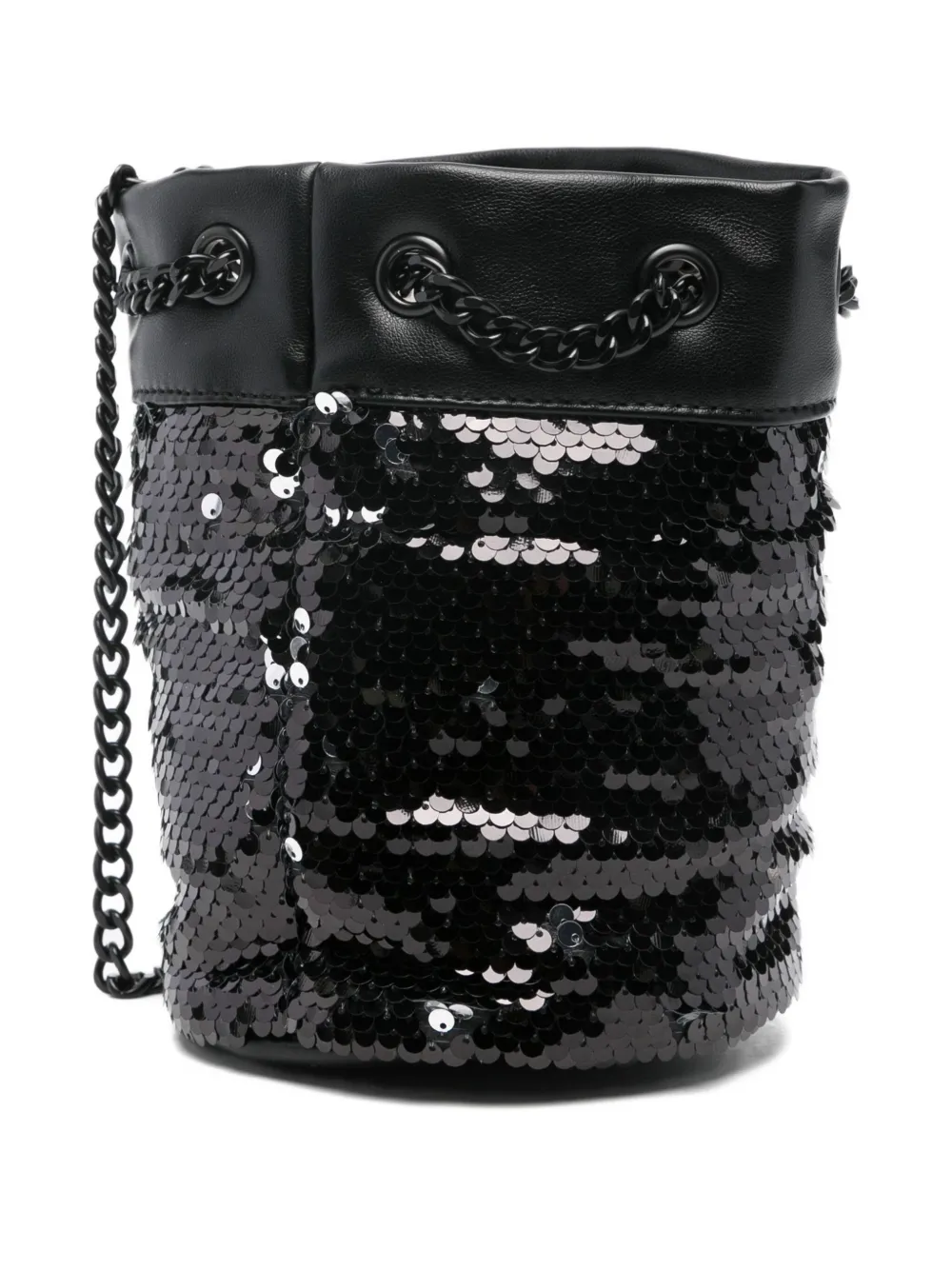 Dkny Kids sequin chain bucket bag - Zwart