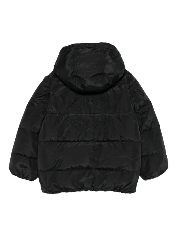 Givenchy Kids キルティング フーデッドジャケット | ブラック 