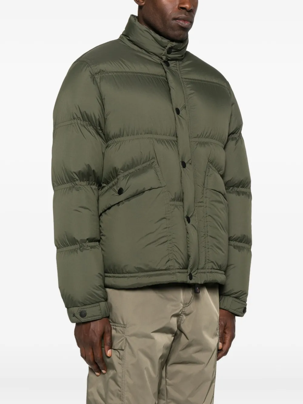 Moncler Grenoble Jack met vlakken Groen
