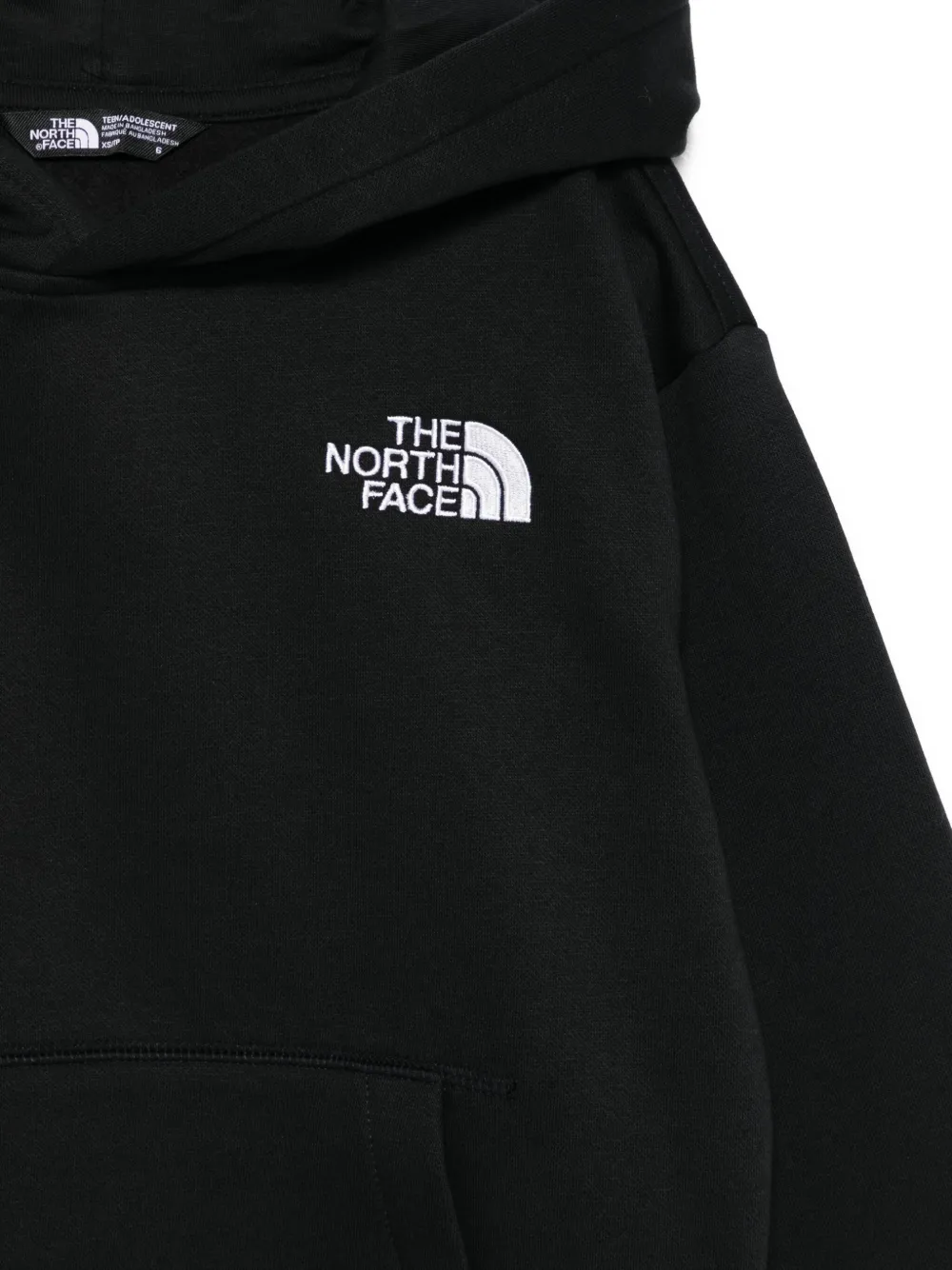The North Face Kids Hoodie met geborduurd logo Zwart
