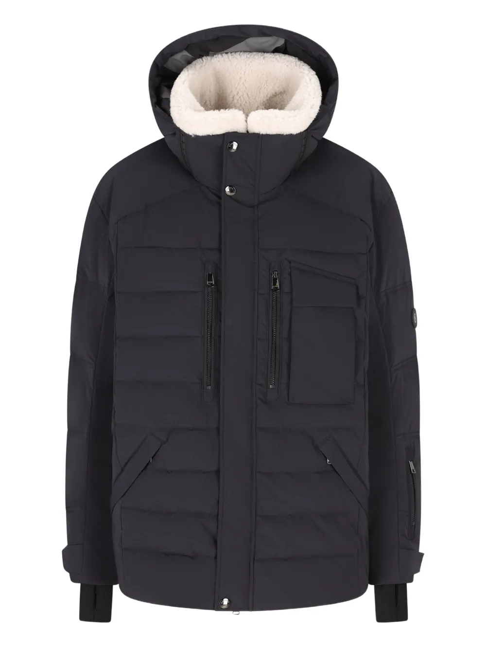 Bogner Hooded Quilted Jacket In Blue