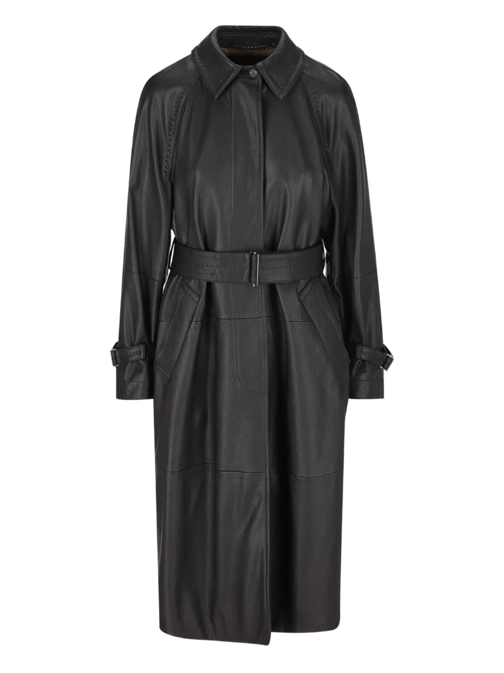 Max Mara Trench in pelle - Nero