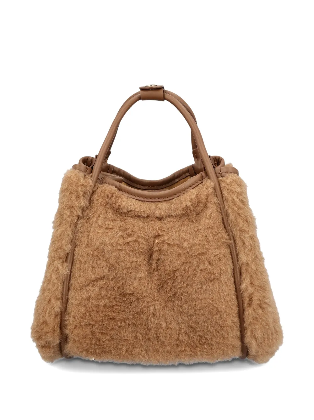 Max Mara Marine fur tote bag - Bruin