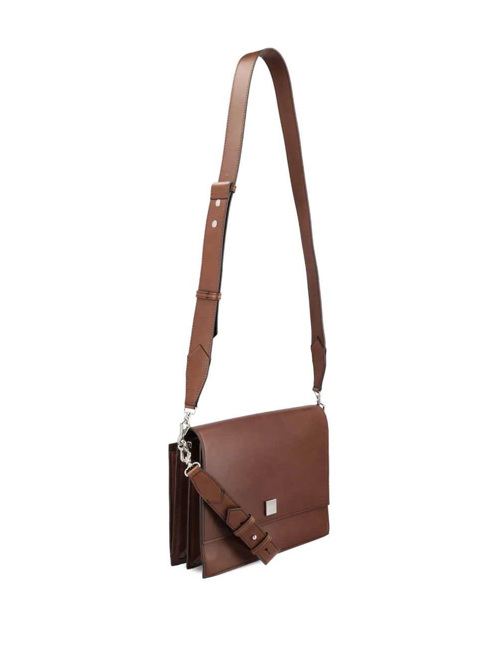 Max Mara Biancaroughm Leather Crossbody Bag In Brown