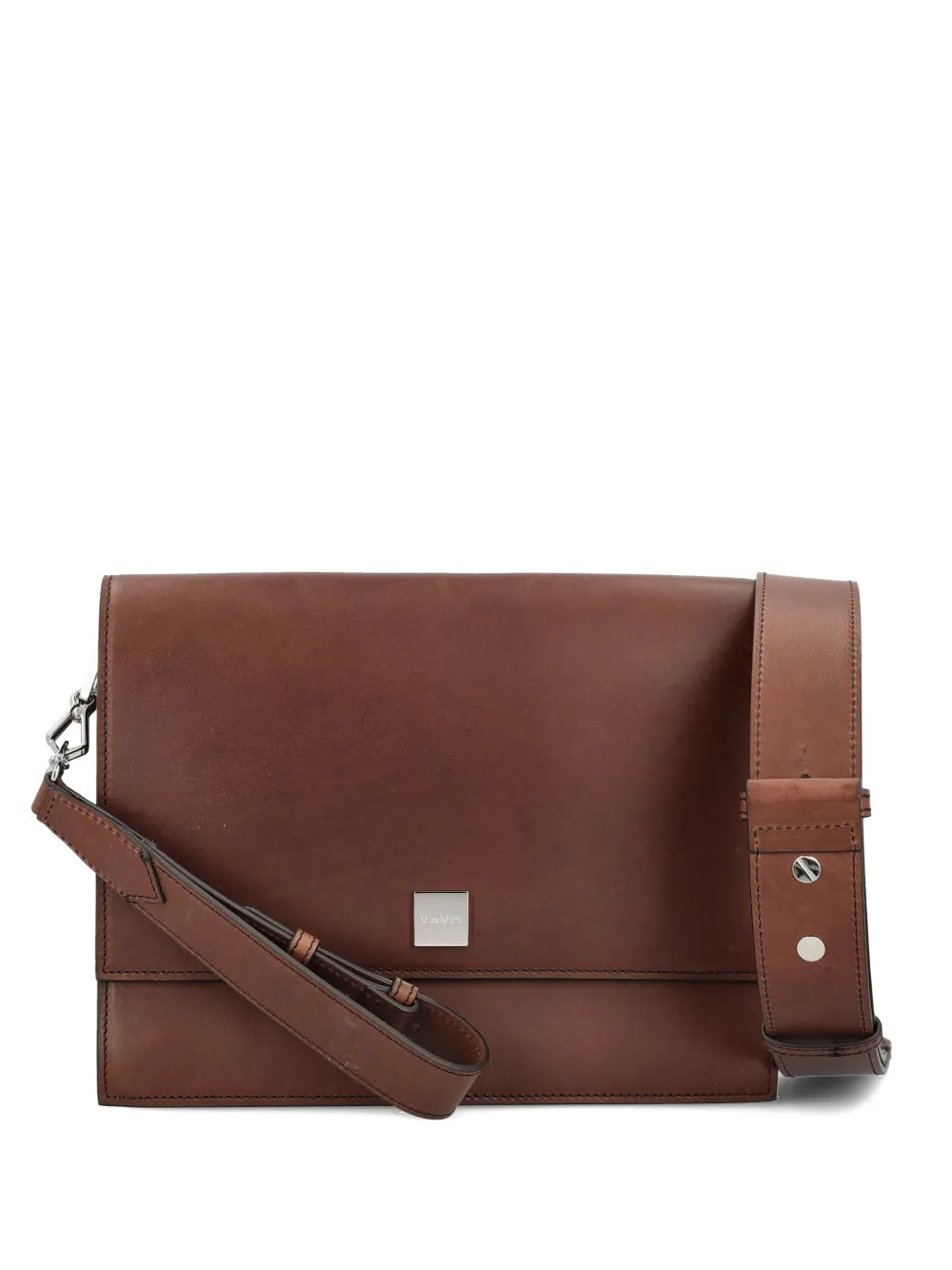 Max Mara Biancaroughm Leather Crossbody Bag In Brown