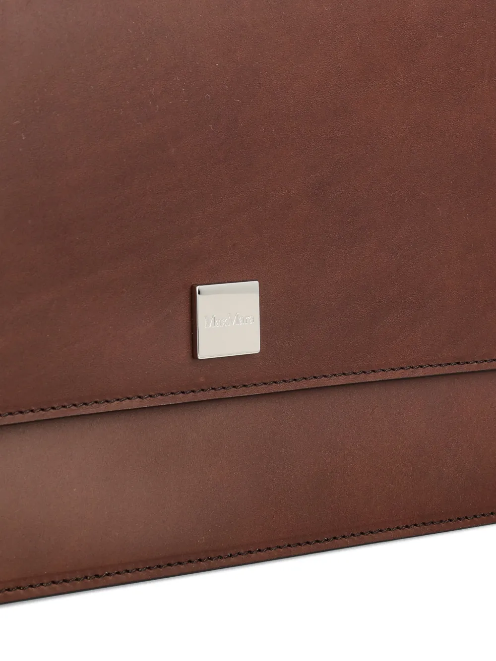 Max Mara Biancaroughm Leather Crossbody Bag In Brown