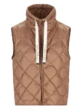 Max Mara quilted zip-up gilet - Brown