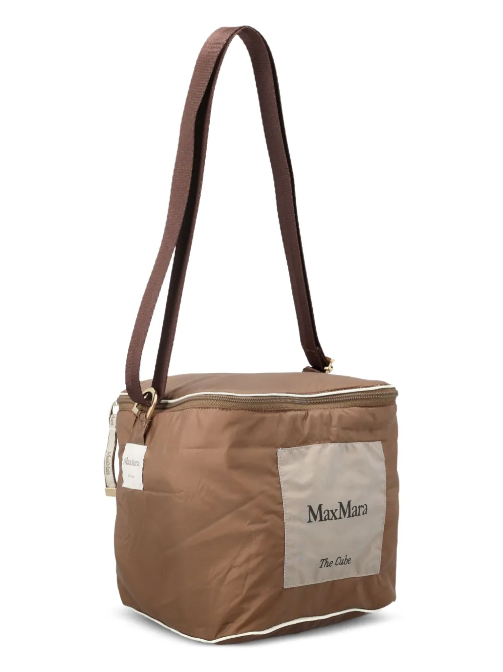 Max Mara Tregic Quilted Zip-up Vest In Brown