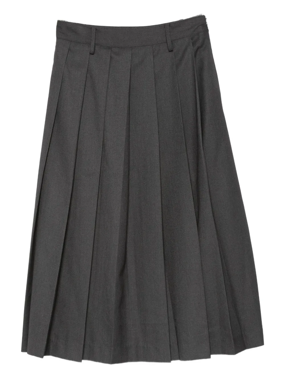 Dunst Pleats Long Skirt In Charcoal Grey In Black
