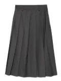 DUNST pleated midi skirt - Grey