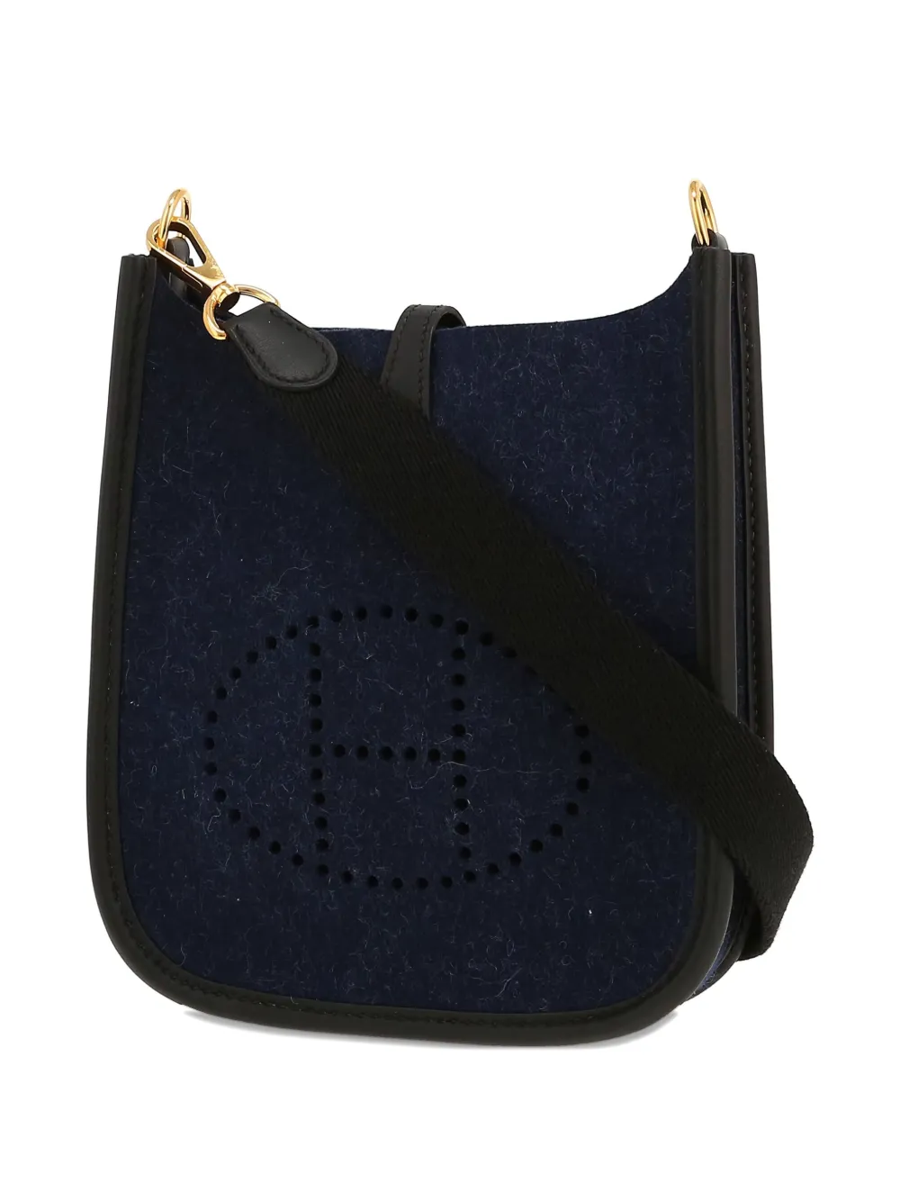 Pre-owned Hermes Mini Evelyne Shoulder Bag In Blue