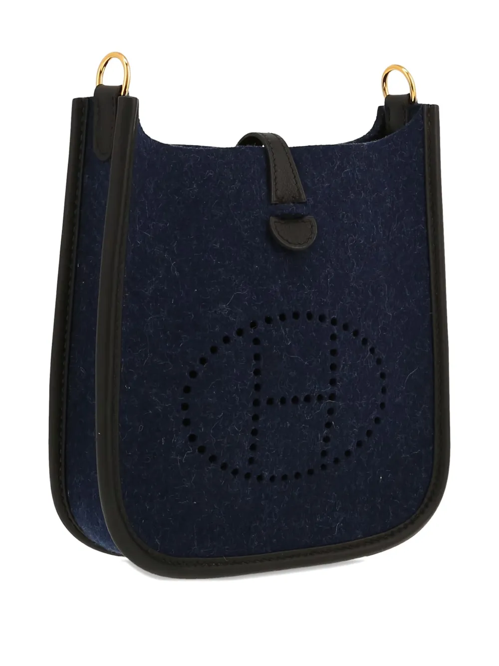 Pre-owned Hermes Mini Evelyne Shoulder Bag In Blue