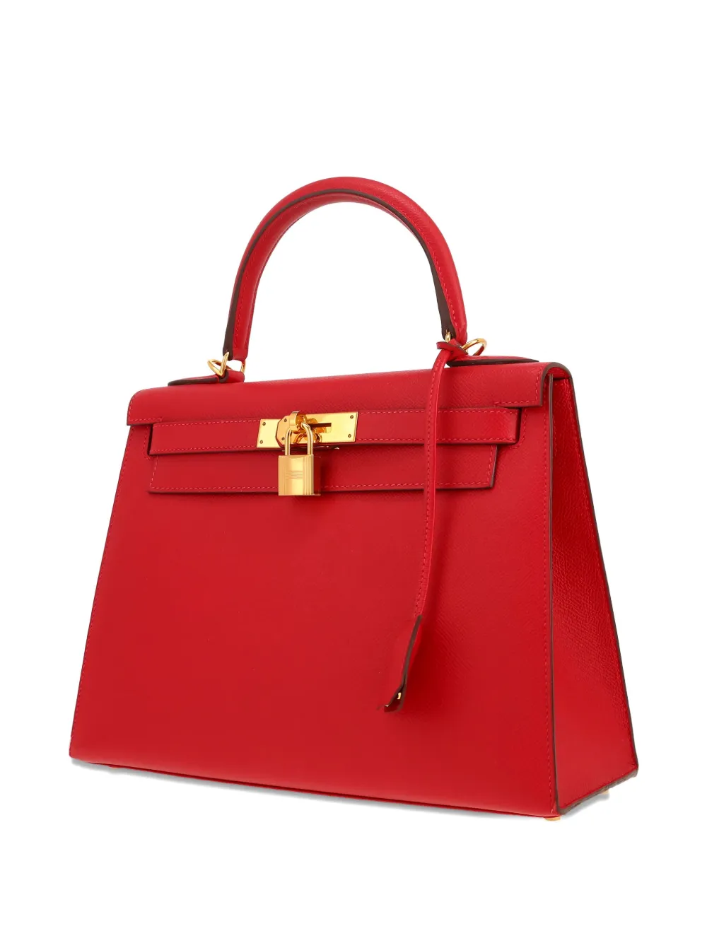Pre-owned Hermes 2016 Kelly 28 Handbag In Red