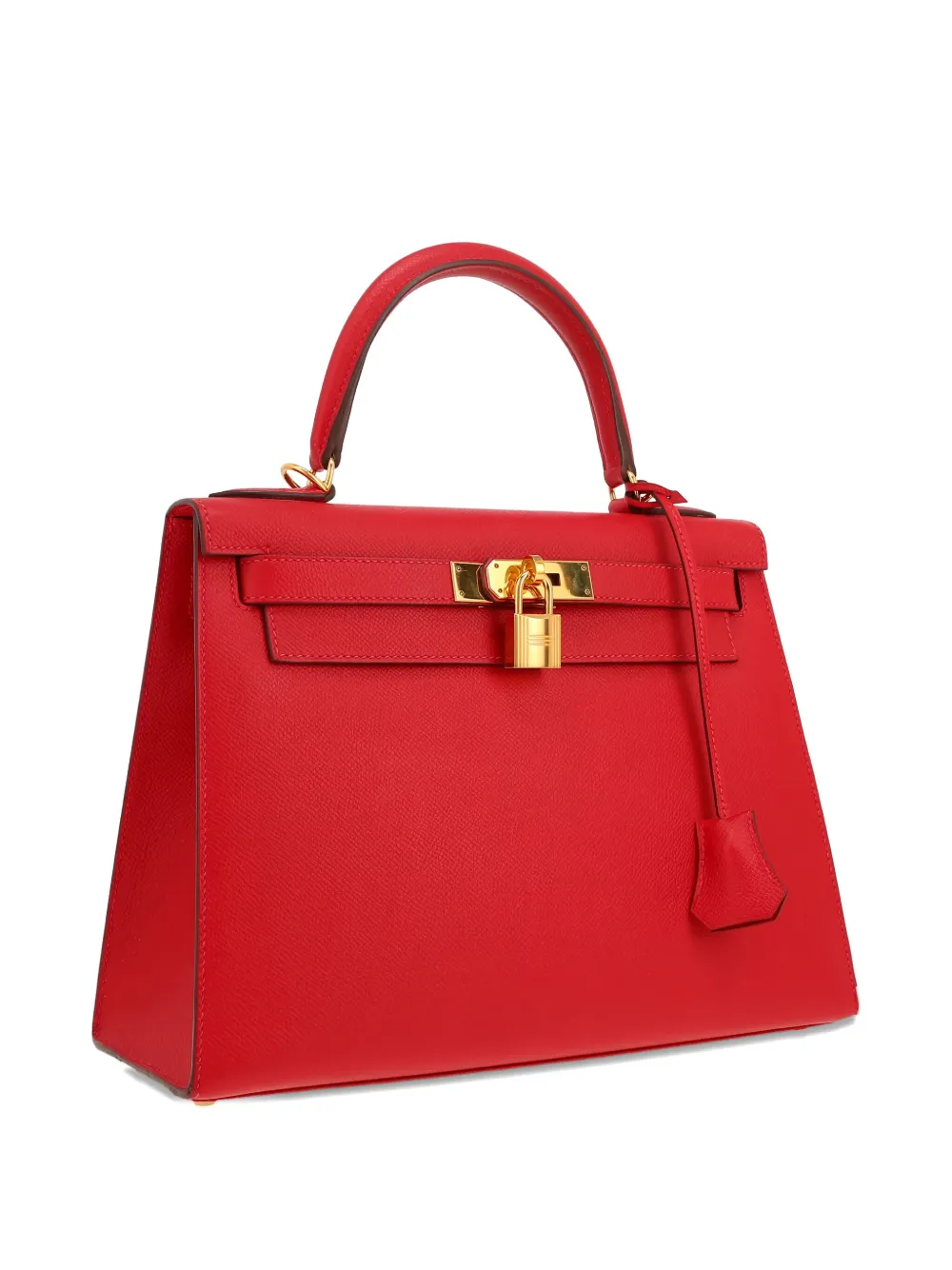 Pre-owned Hermes 2016 Kelly 28 Handbag In Red