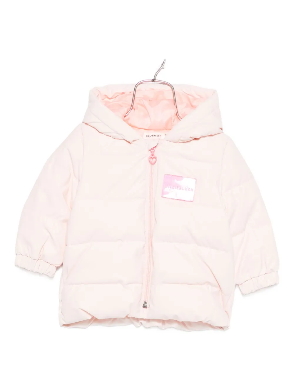 Billieblush Logo-patch Padded Jacket In Pink