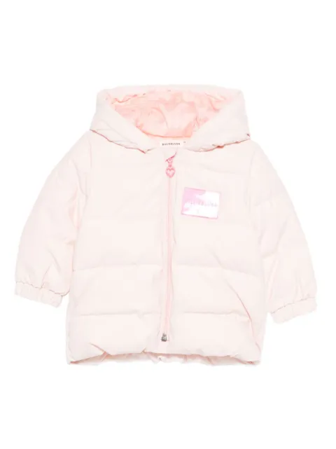 Billieblush chamarra capitonada con parche del logo