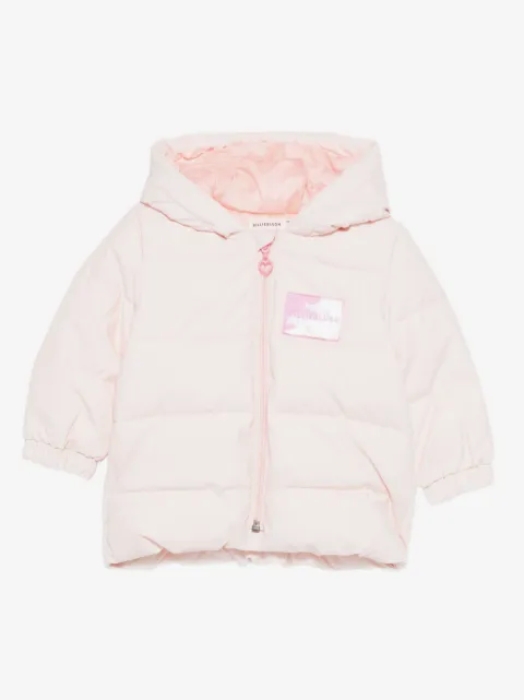 Billieblush logo-patch padded jacket