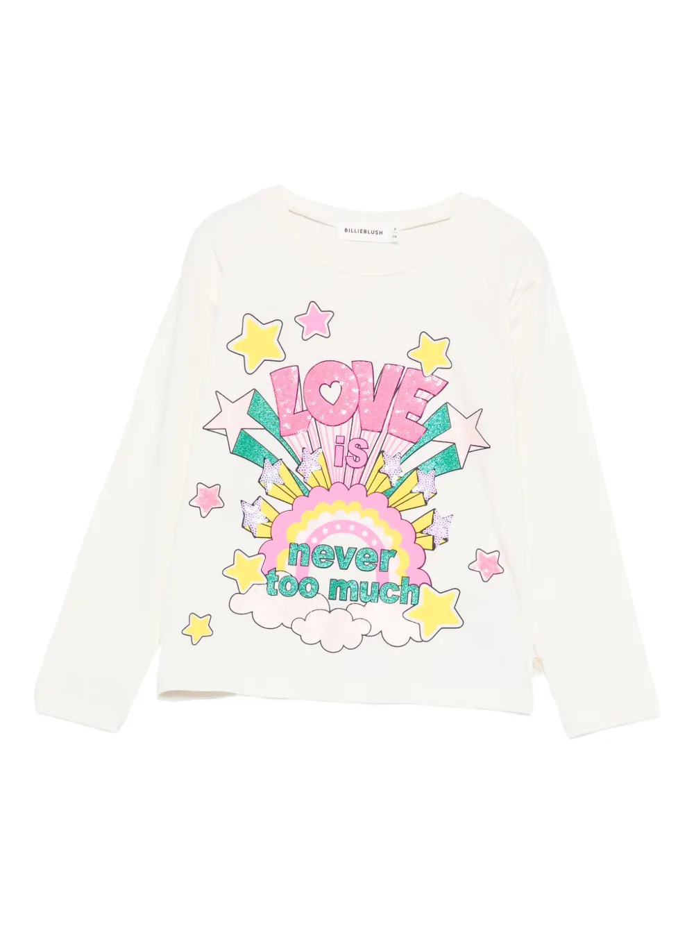 Billieblush sequin-embellished graphic-print t-shirt | White | Image 1
