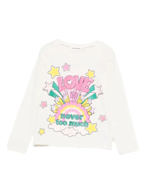 Billieblush sequin-embellished graphic-print t-shirt
