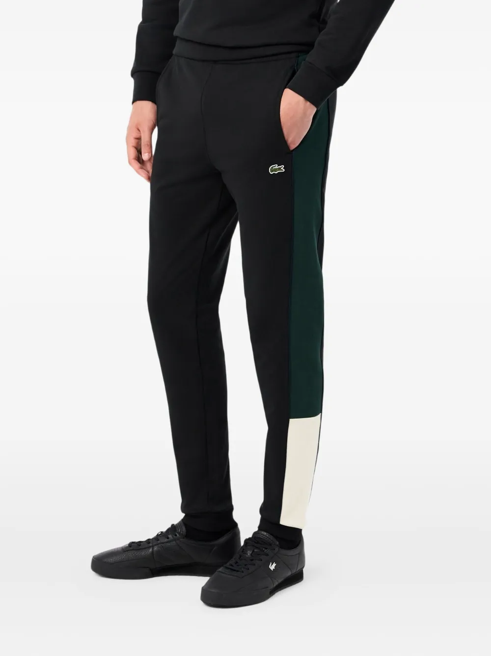 Lacoste Panelled Tracksuit Trousers In Black