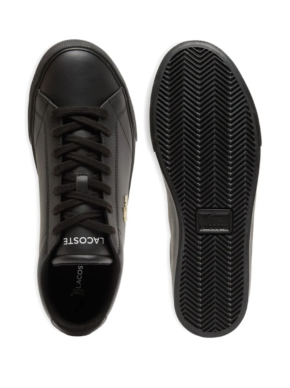 Lacoste Lerond Set leren sneakers Zwart