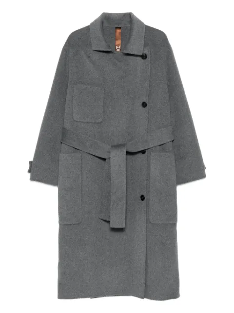 Glox belted patch-pocket coat