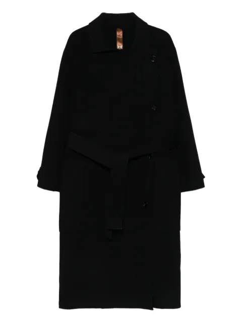 Glox belted patch-pocket coat