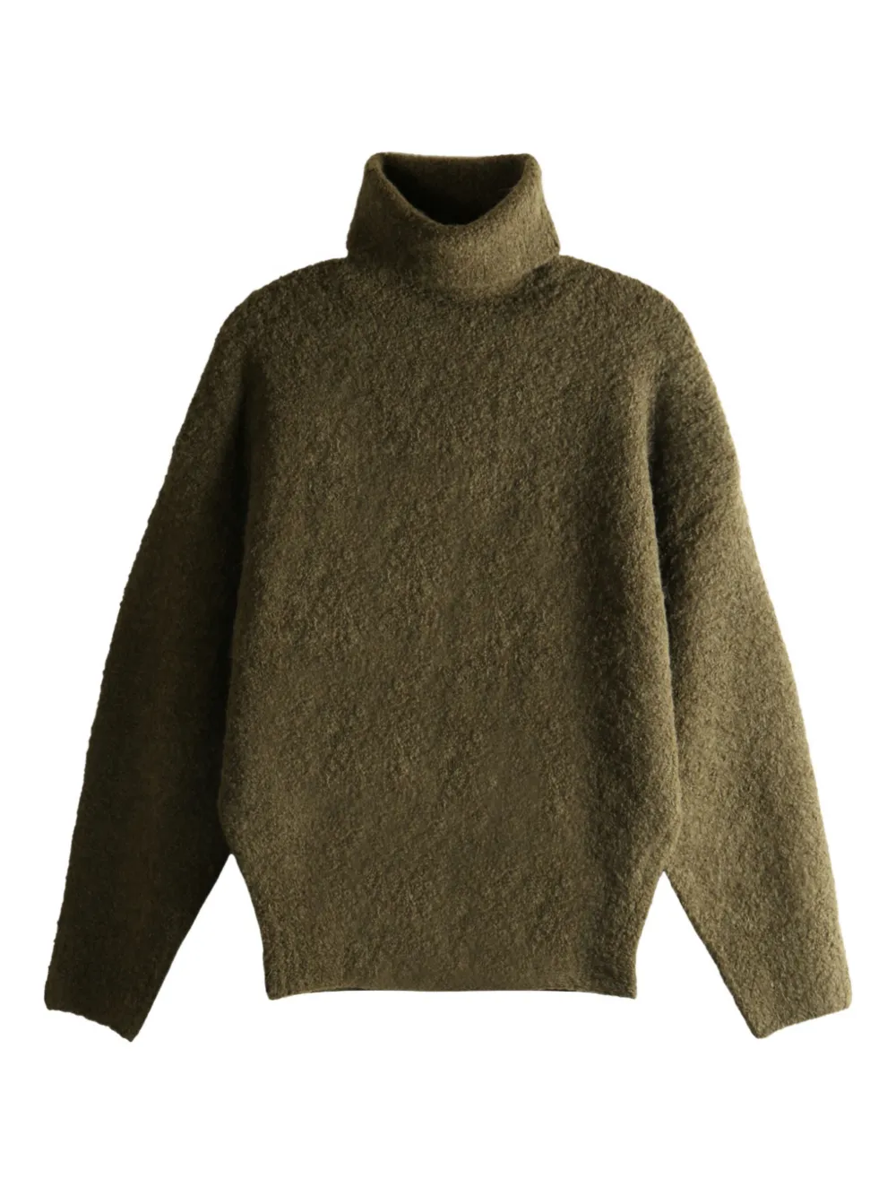 Totême High-neck Wool Sweater In Green