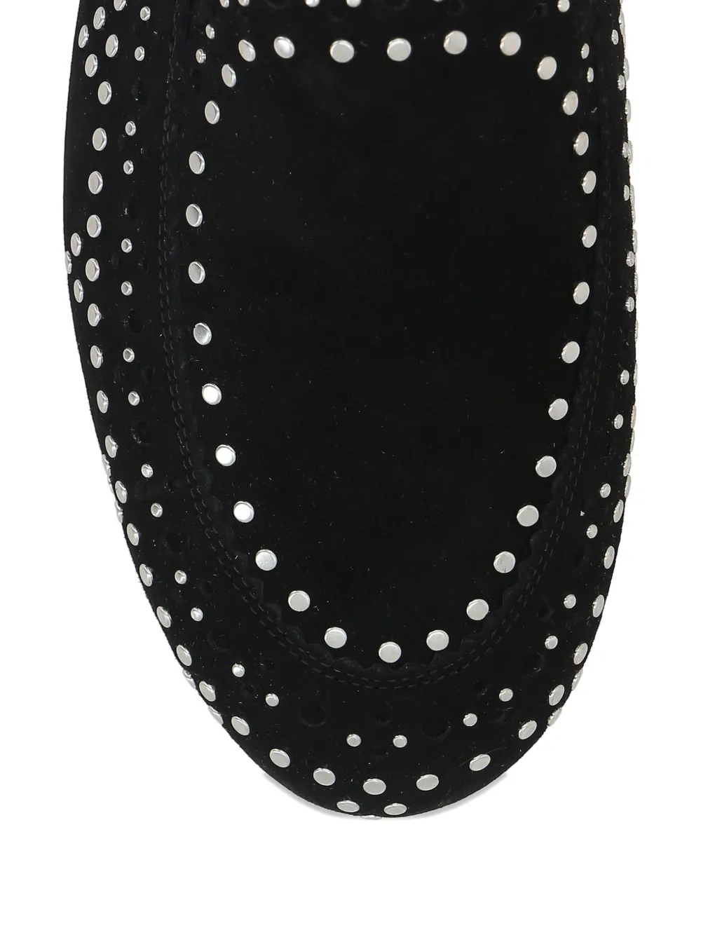 Aquazzura Studded Flat Shoes In Black
